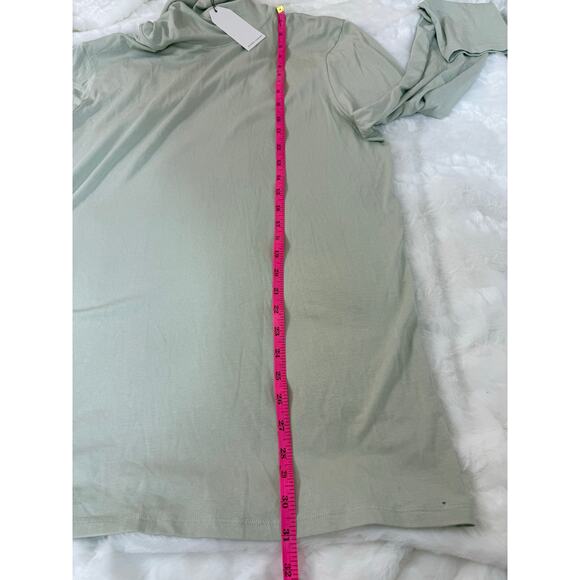 Universal Standard Mineral Gray Close Fit Turtleneck Top Pima Cotton Peru Large* - Picture 11 of 13